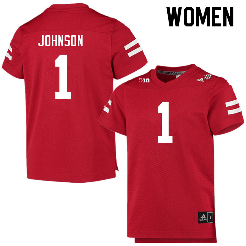 Women #1 Tyreke Johnson Nebraska Cornhuskers College Football Jerseys Sale-Scarlet